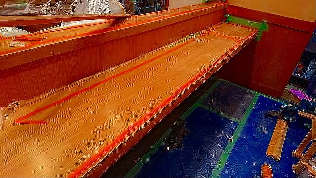 店舗・キッチン・ダイニング　カウンター改修工事