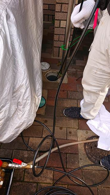 汚水管内洗管洗浄